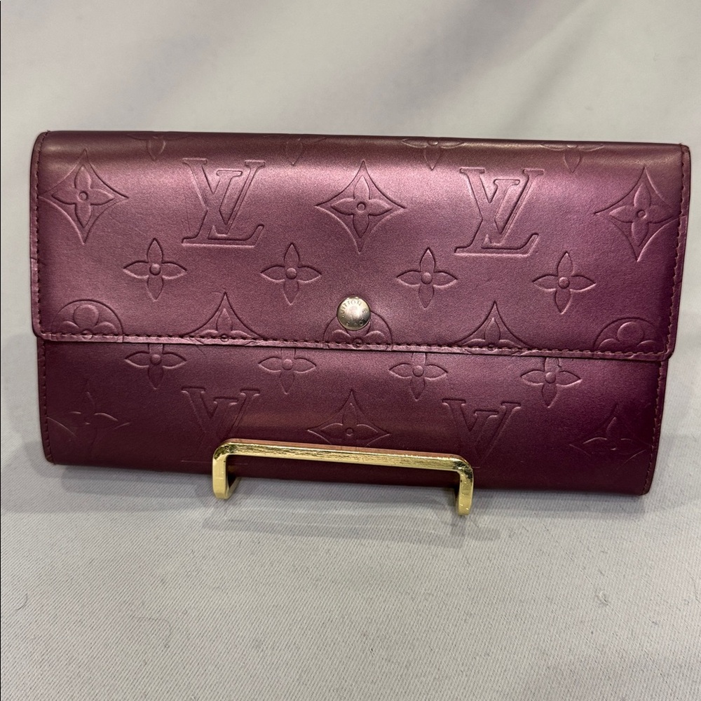 Louis Vuitton Burgundy Vernis Monogram Wallet